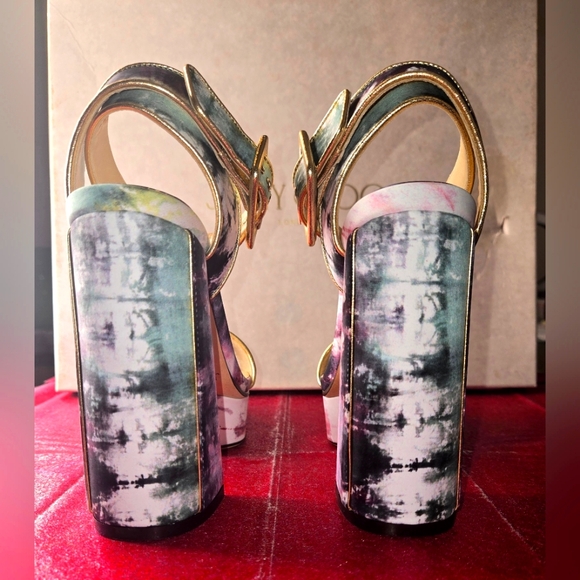NIB Jimmy Choo Women's Jax Tie-Dye Platform Heels - Picture 3 of 15